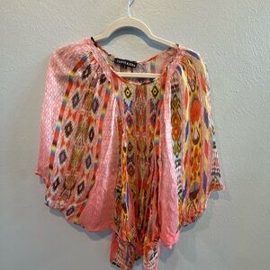 Tanya K Pink Multicolor Women's Blouse